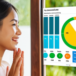 **Prompt 1: Measuring Inner Balance**
    A serene Thai individual observing a vibrant, stylized dashboard that visually represents their personal 'happiness index.' This dashboard, using warm, uplifting colors, features abstract icons for elements like 'Positive Emotion,' 'Engagement,' 'Relationships,' 'Meaning,' and 'Accomplishment' (PERMA model), with subtle indicators showing progress or balance. The individual has a thoughtful, content expression, conveying a sense of self-awareness and understanding of their emotional well-being. The background is soft and inviting, perhaps with blurred elements of a cozy home or a peaceful garden. The overall image should inspire introspection and the idea of tangible measurement of inner joy.
